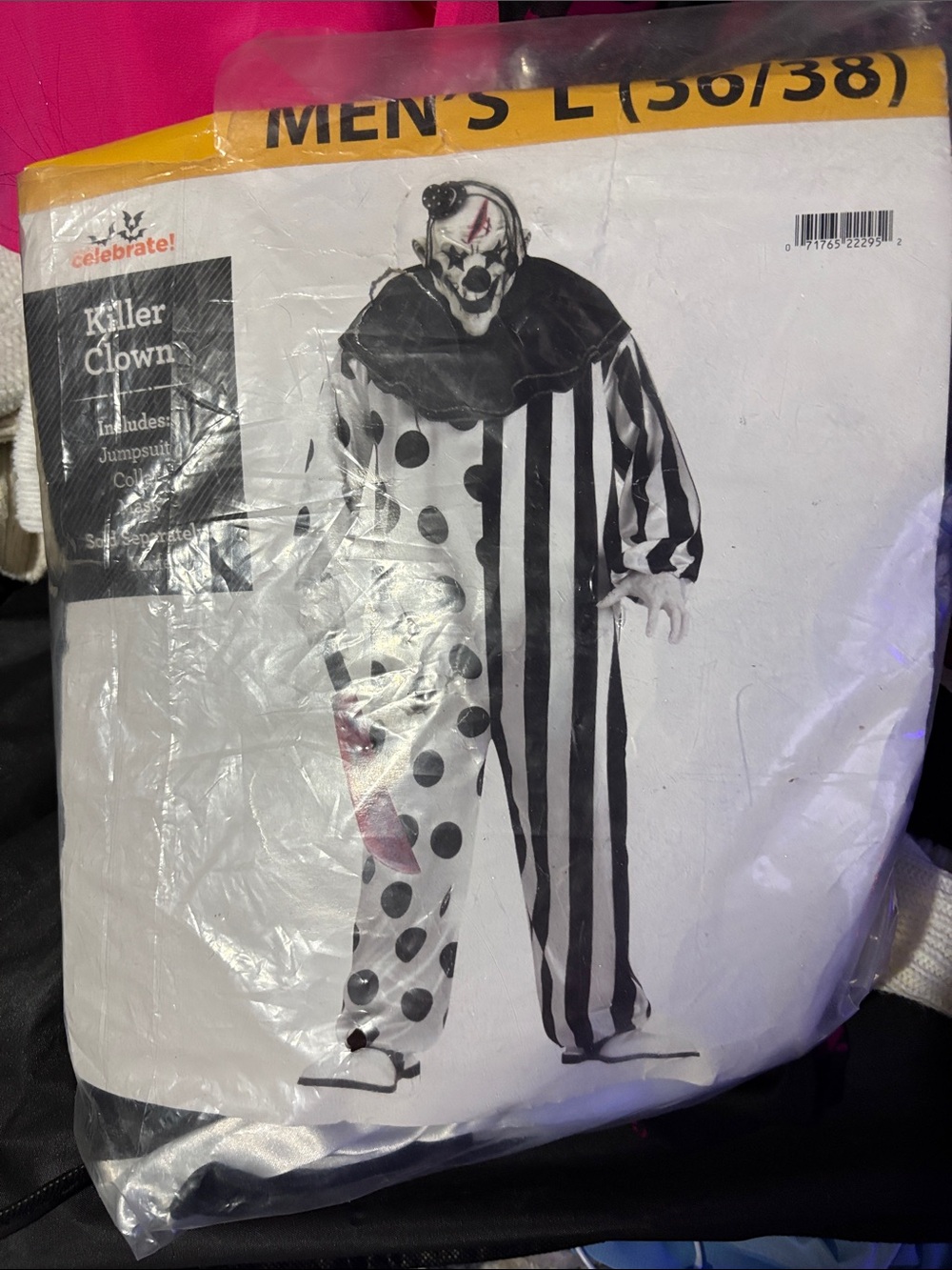 Celebrate It Men's Killer Clown Costume - Black & White